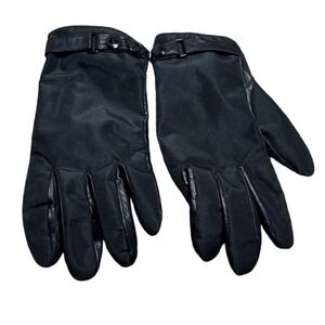 Banana Republic Men's XL Black Nylon &  Leather Thinsulate Winter Gloves